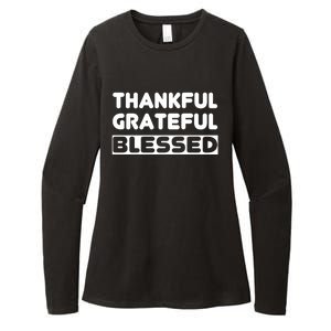 Thankful Grateful Blessed Gift Thanksgiving Gift Womens CVC Long Sleeve Shirt