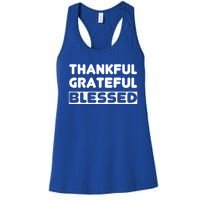 Thankful Grateful Blessed Gift Thanksgiving Gift Women's Racerback Tank