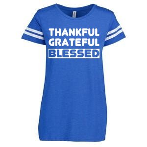 Thankful Grateful Blessed Gift Thanksgiving Gift Enza Ladies Jersey Football T-Shirt