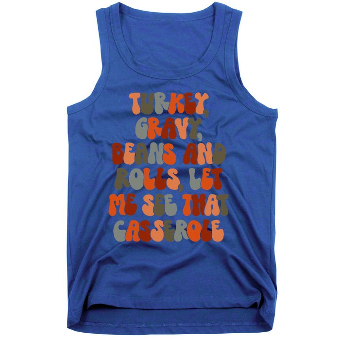 Turkey Gravy Beans And Rolls Let Me See That Casserole Retro Tank Top