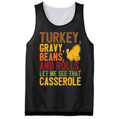 Turkey Gravy Beans And Rolls Let Me See That Casserole Funny Mesh Reversible Basketball Jersey Tank