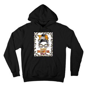 Thankful Grateful Blessed Happy Thanksgiving Autumn Falling Hoodie