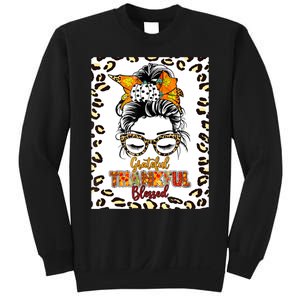 Thankful Grateful Blessed Happy Thanksgiving Autumn Falling Sweatshirt