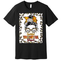 Thankful Grateful Blessed Happy Thanksgiving Autumn Falling Premium T-Shirt