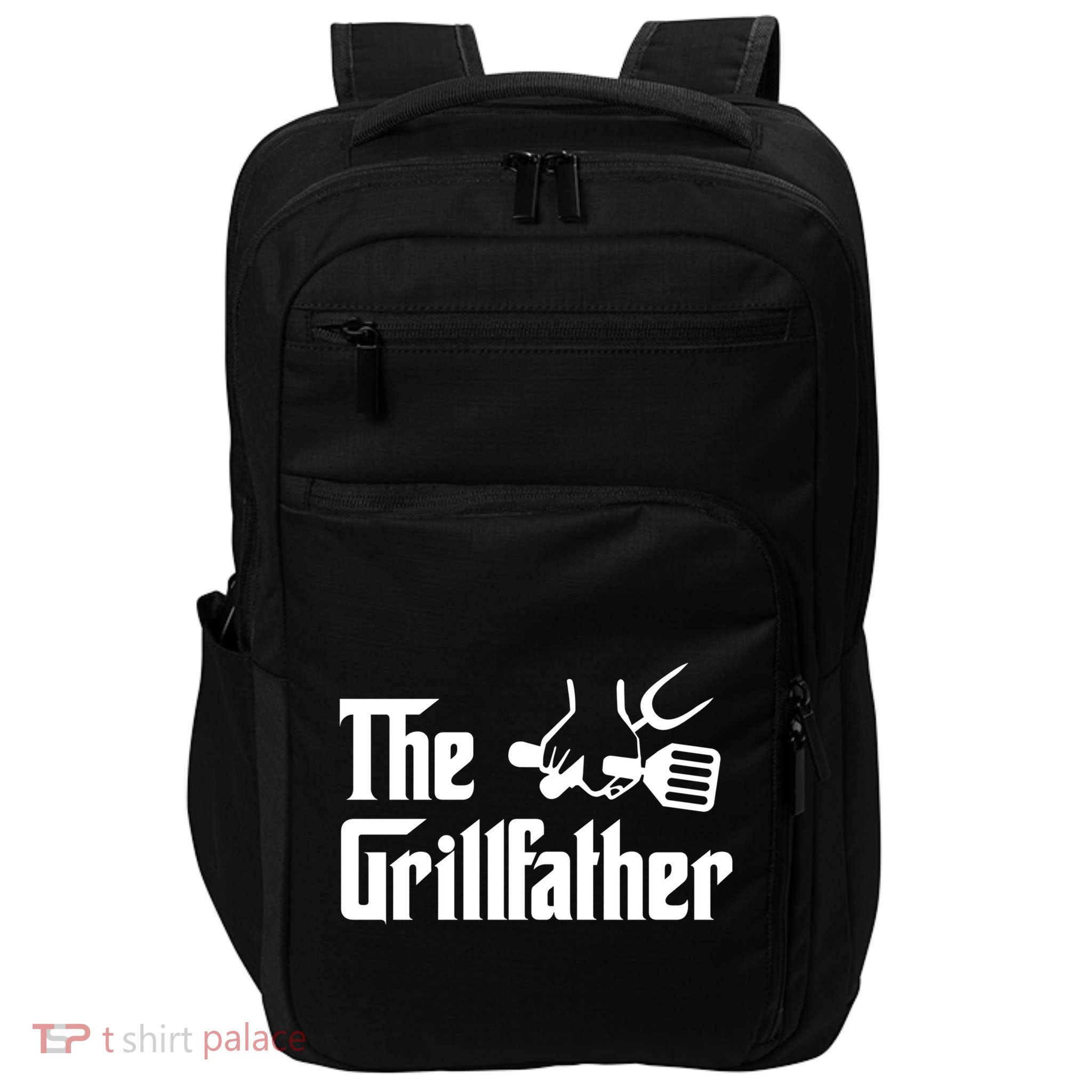 The Grillfather Bbq Grill Barbecue Cooking Cook Daddy Papa Gift Impact Tech Backpack