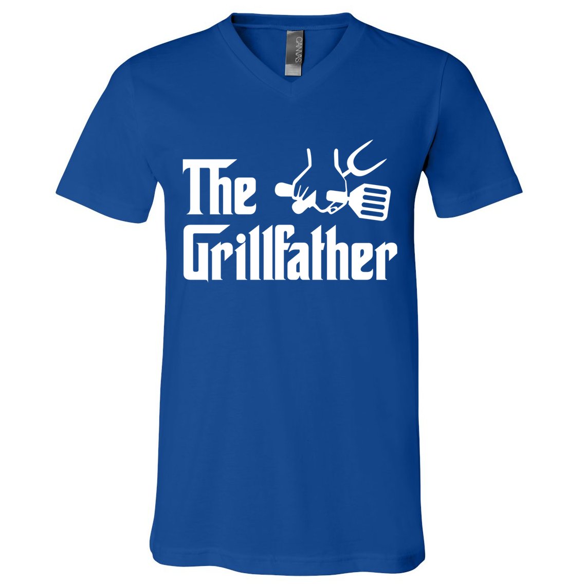 The Grillfather Bbq Grill Barbecue Cooking Cook Daddy Papa Gift V-Neck T-Shirt