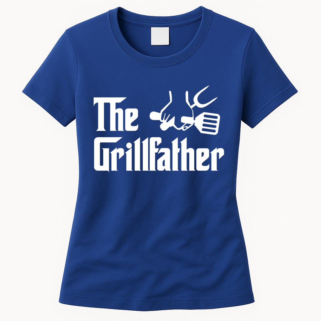 The Grillfather Bbq Grill Barbecue Cooking Cook Daddy Papa Gift Womens T-Shirt