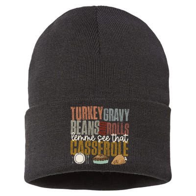 Turkey Gravy Beans And Rolls Let Me See That Casserole Fall Sustainable Knit Beanie