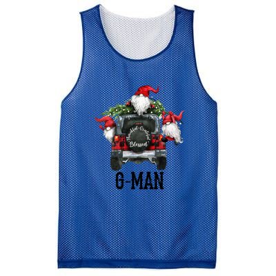 Thankful Grateful Blessed G Grandpa Gift Mesh Reversible Basketball Jersey Tank