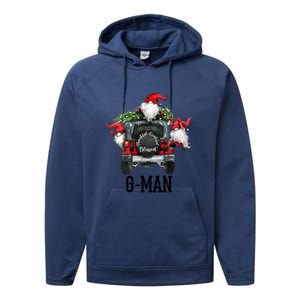 Thankful Grateful Blessed G Grandpa Gift Performance Fleece Hoodie