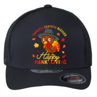 Thankful Grateful Blessed Thanksgiving Turkey Girls Flexfit Unipanel Trucker Cap