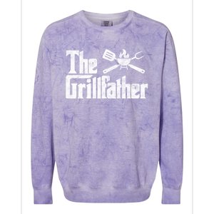 The Grillfather Bbq Grill Smoker Barbecue Chef Grill Master Meaningful Gift Colorblast Crewneck Sweatshirt