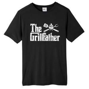 The Grillfather Bbq Grill Smoker Barbecue Chef Grill Master Meaningful Gift Tall Fusion ChromaSoft Performance T-Shirt