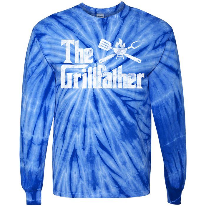 The Grillfather Bbq Grill Smoker Barbecue Chef Grill Master Meaningful Gift Tie-Dye Long Sleeve Shirt