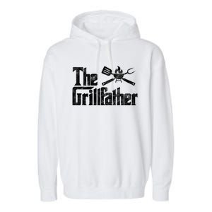 The Grillfather Bbq Grill Smoker Barbecue Chef Grill Master Meaningful Gift Garment-Dyed Fleece Hoodie