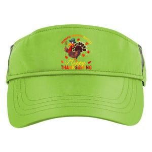 Thankful Grateful Blessed Thanksgiving Turkey Adult Drive Performance Visor