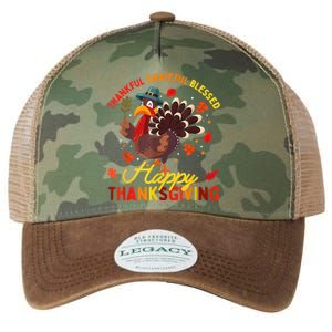 Thankful Grateful Blessed Thanksgiving Turkey Legacy Tie Dye Trucker Hat