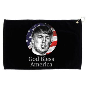 Trump God Bless America Gift Grommeted Golf Towel