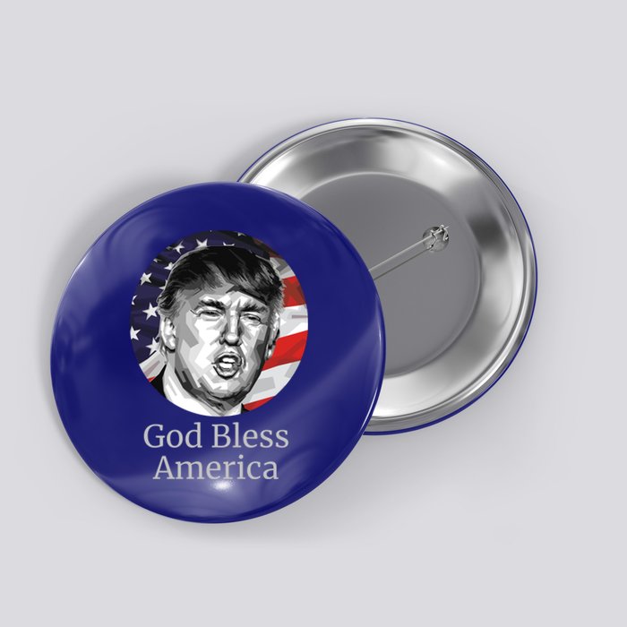 Trump God Bless America Gift Button