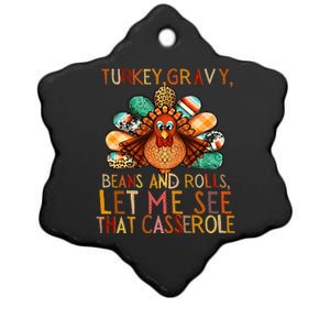 Turkey Gravy Beans And Rolls Let Me See That Casserole Ceramic Star Ornament