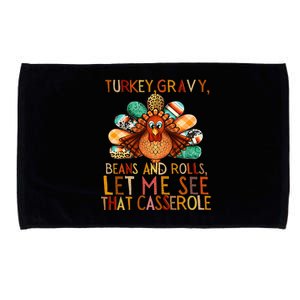 Turkey Gravy Beans And Rolls Let Me See That Casserole Microfiber Hand Towel