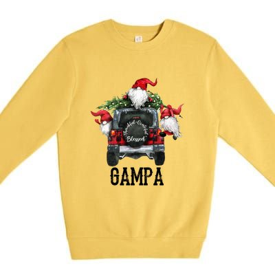 Thankful Grateful Blessed Gampa Grandpa Gift Premium Crewneck Sweatshirt