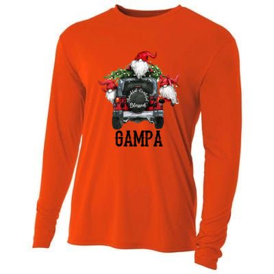 Thankful Grateful Blessed Gampa Grandpa Gift Cooling Performance Long Sleeve Crew