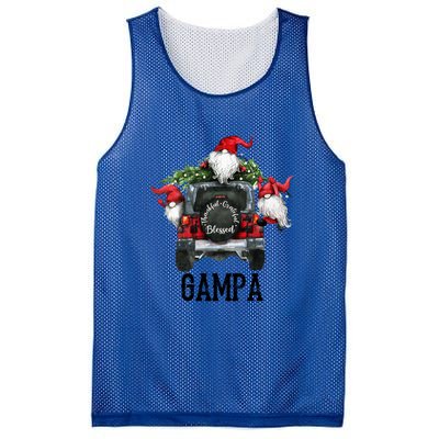 Thankful Grateful Blessed Gampa Grandpa Gift Mesh Reversible Basketball Jersey Tank