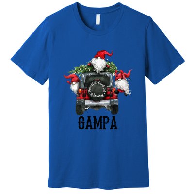 Thankful Grateful Blessed Gampa Grandpa Gift Premium T-Shirt