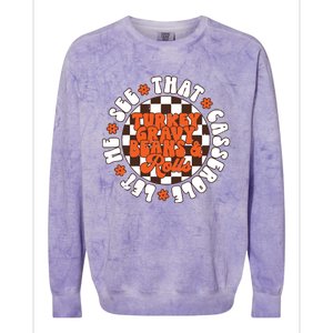 Turkey Gravy Beans And Rolls Let Me See That Casserole Colorblast Crewneck Sweatshirt