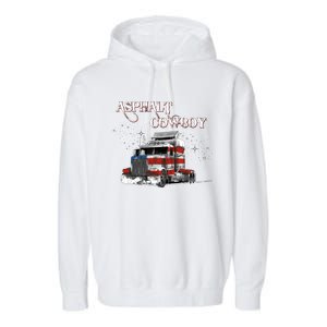 Trucker Gift Big Rig Semi Trailer Truck Driver Over The Road Great Gift Garment-Dyed Fleece Hoodie