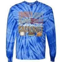 Turkey Gravy Beans And Rolls Let Me See That Casserole Fall Gift Tie-Dye Long Sleeve Shirt