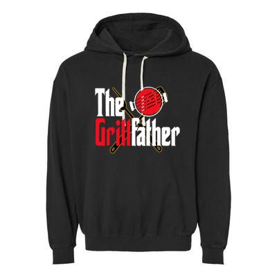 The Grillfather Bbq Grill Smoker Dad Grilling Barbecue Chef Cute Gift Garment-Dyed Fleece Hoodie