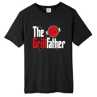 The Grillfather Bbq Grill Smoker Dad Grilling Barbecue Chef Cute Gift Tall Fusion ChromaSoft Performance T-Shirt