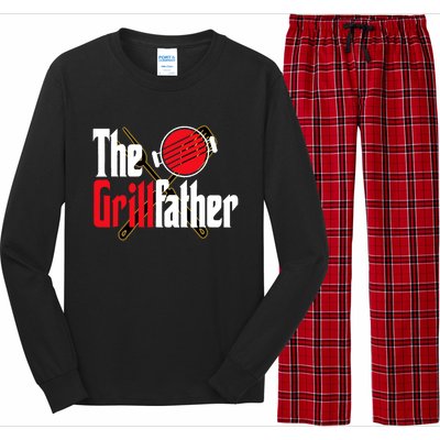 The Grillfather Bbq Grill Smoker Dad Grilling Barbecue Chef Cute Gift Long Sleeve Pajama Set