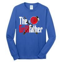 The Grillfather Bbq Grill Smoker Dad Grilling Barbecue Chef Cute Gift Tall Long Sleeve T-Shirt