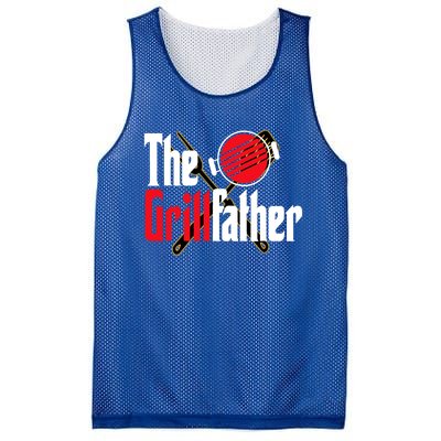 The Grillfather Bbq Grill Smoker Dad Grilling Barbecue Chef Cute Gift Mesh Reversible Basketball Jersey Tank