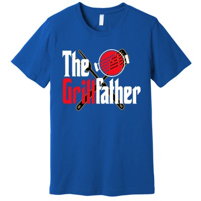 The Grillfather Bbq Grill Smoker Dad Grilling Barbecue Chef Cute Gift Premium T-Shirt