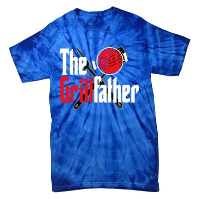 The Grillfather Bbq Grill Smoker Dad Grilling Barbecue Chef Cute Gift Tie-Dye T-Shirt