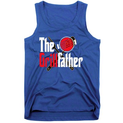 The Grillfather Bbq Grill Smoker Dad Grilling Barbecue Chef Cute Gift Tank Top