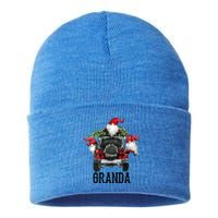 Thankful Grateful Blessed Granda Grandpa Gift Cool Gift Sustainable Knit Beanie