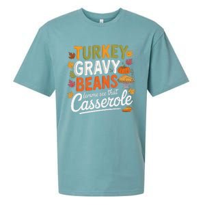 Turkey Gravy Beans And Rolls Let Me See That Casserole Fall Sueded Cloud Jersey T-Shirt