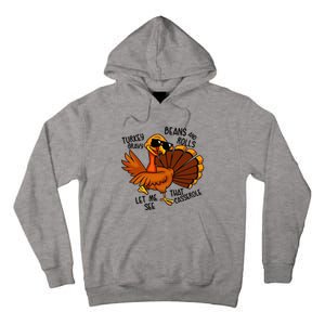 Turkey Gravy Beans And Rolls Casserole Funny Thanksgiving Tall Hoodie