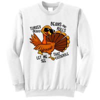 Turkey Gravy Beans And Rolls Casserole Funny Thanksgiving Sweatshirt