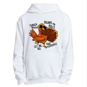 Turkey Gravy Beans And Rolls Casserole Funny Thanksgiving Urban Pullover Hoodie