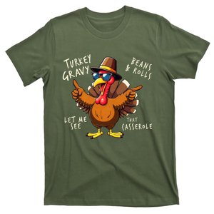 Turkey Gravy Beans And Rolls Casserole Funny Thanksgiving T-Shirt