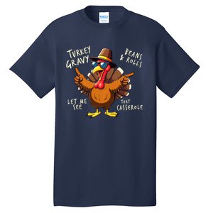 Turkey Gravy Beans And Rolls Casserole Funny Thanksgiving Tall T-Shirt