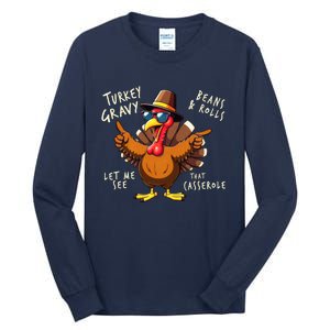 Turkey Gravy Beans And Rolls Casserole Funny Thanksgiving Tall Long Sleeve T-Shirt