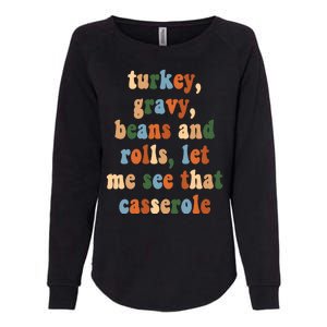 Turkey Gravy Beans And Rolls Funny Thanksgiving Womens California Wash Sweatshirt