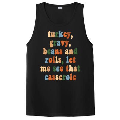 Turkey Gravy Beans And Rolls Funny Thanksgiving PosiCharge Competitor Tank